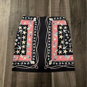 Black and Coral Starfish Shell Skirt